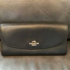 Large Coach Wallet- Black